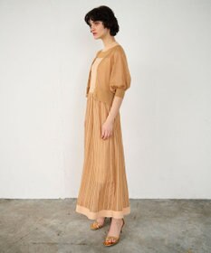 GRACE CONTINENTAL ラメシアープリーツニットワンピース