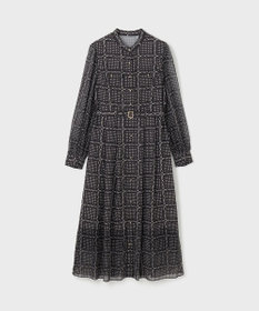 GRACE CONTINENTAL チェーンチェックプリントワンピース