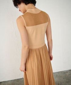 GRACE CONTINENTAL ラメシアープリーツニットワンピース