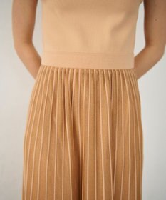 GRACE CONTINENTAL ラメシアープリーツニットワンピース