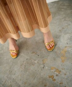 GRACE CONTINENTAL ラメシアープリーツニットワンピース