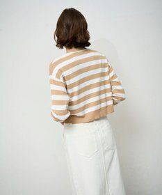 GRACE CONTINENTAL ニットボーダーカーディガン