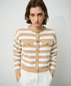GRACE CONTINENTAL / グレースコンチネンタル ボーダールーズニットカーディガン ボーダールーズニットカーディガン / GRACE CONTINENTAL | GRACE
