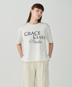 GRACE CONTINENTAL グレースコンチネンタル 花柄Tシャツ春夏秋白 箔ドットシャツドレス / GRACE CONTINENTAL | GRACE CONTINENTAL