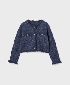 GRACE CONTINENTAL ツイードニットカーディガン