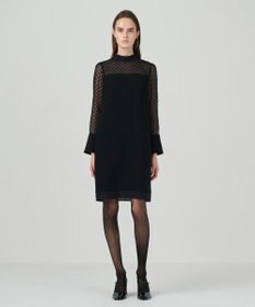 GRACE CONTINENTAL シアージャガード切替ドレス