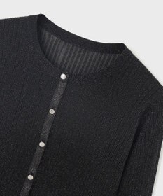 GRACE CONTINENTAL ラメリブシアーニットカーディガン