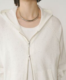 GRACE CONTINENTAL スパンコールニットパーカー