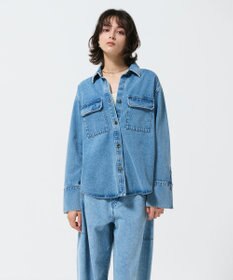 GRACE CONTINENTAL スタッズデニムシャツ インディゴ