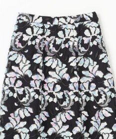 GRACE CONTINENTAL フラワー刺繍プリントスカート