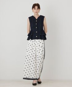 GRACE CONTINENTAL ドットツイルパンツ