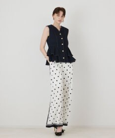 GRACE CONTINENTAL ドットツイルパンツ