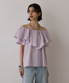 GRACE CONTINENTAL フリルオフショルトップ