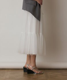 GRACE CONTINENTAL チュールコンビティアードワンピース
