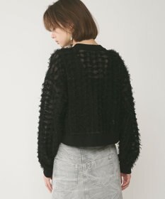 GRACE CONTINENTAL フリンジニットzipカーディガン