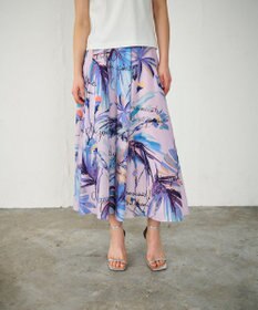 GRACE CONTINENTAL リゾートリーフプリントスカート