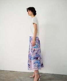 GRACE CONTINENTAL リゾートリーフプリントスカート