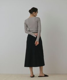 GRACE CONTINENTAL ハイゲージリブニットトップ