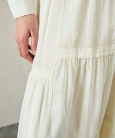 GRACE CONTINENTAL ギャザーレースロングスカート