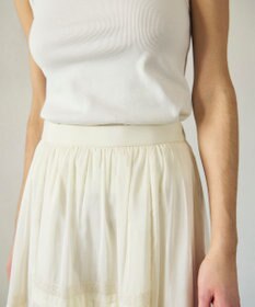 GRACE CONTINENTAL ギャザーレースロングスカート