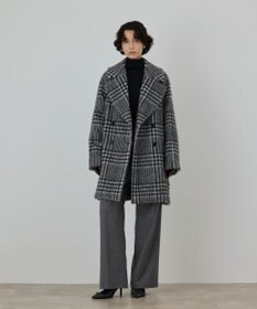 GRACE CONTINENTAL シャギーチェックコート