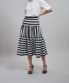 GRACE CONTINENTAL ボーダーコンビスカート