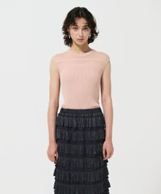 GRACE CONTINENTAL リブシアーニットトップ