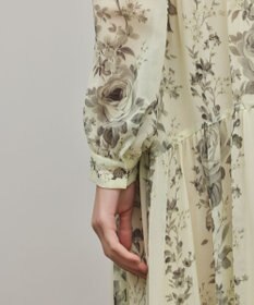 GRACE CONTINENTAL フラワープリントティアードワンピース