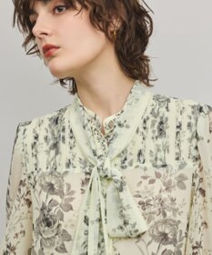 GRACE CONTINENTAL フラワープリントティアードワンピース