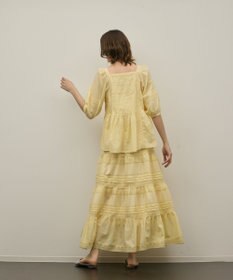 GRACE CONTINENTAL ピンタックティアードスカート