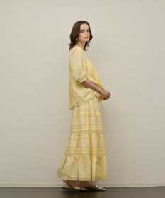 GRACE CONTINENTAL ピンタックティアードスカート