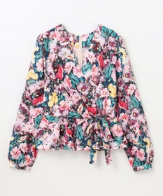 GRACE CONTINENTAL グラデフラワープリントトップ