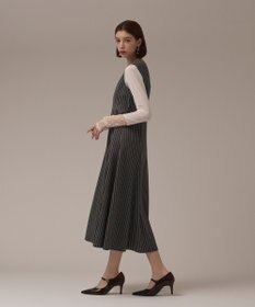 GRACE CONTINENTAL ストライプジャージワンピース