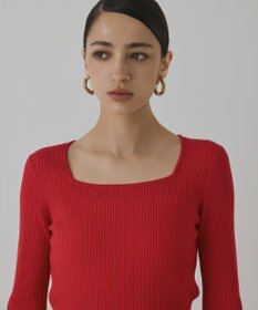 GRACE CONTINENTAL ハイゲージリブニットトップ