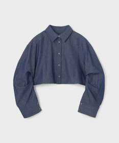 GRACE CONTINENTAL タックスリーブデニムシャツ