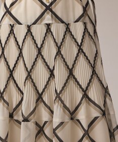 GRACE CONTINENTAL チェックプリントプリーツワンピース