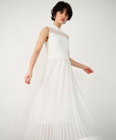 GRACE CONTINENTAL ラメシアープリーツニットワンピース