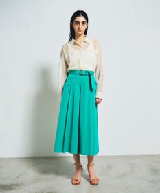 GRACE CONTINENTAL グログランタックフレアスカート