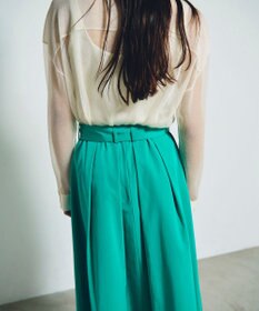 GRACE CONTINENTAL グログランタックフレアスカート