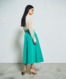 GRACE CONTINENTAL グログランタックフレアスカート