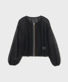 GRACE CONTINENTAL メッシュギャザーブルゾン