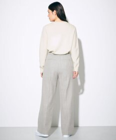 GRACE CONTINENTAL ウールストレッチセミワイドパンツ