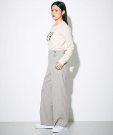 GRACE CONTINENTAL ウールストレッチセミワイドパンツ