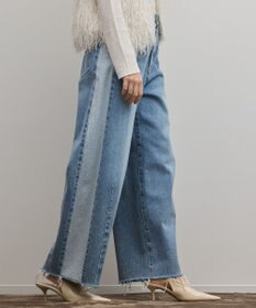 GRACE CONTINENTAL サイドラインデニムパンツ