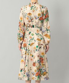 【美品】グレースクラス　ボタニカル　シャツワンピース　プリーツ　花柄　総柄 美品】グレースクラス ボタニカル シャツワンピース プリーツ 花