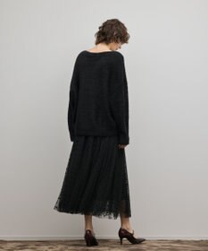 GRACE CONTINENTAL ラメフェザーニットトップ