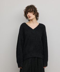 GRACE CONTINENTAL ラメフェザーニットトップ