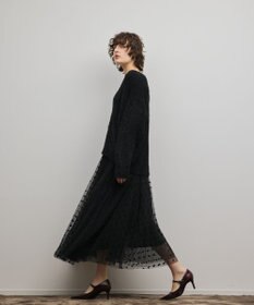 GRACE CONTINENTAL ラメフェザーニットトップ