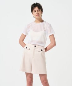 GRACE CONTINENTAL リネンタッチハーフパンツ