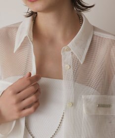 GRACE CONTINENTAL メッシュオーバーシャツ